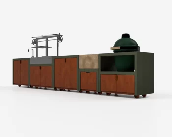 Corten Concrete Outdoor Kitchen